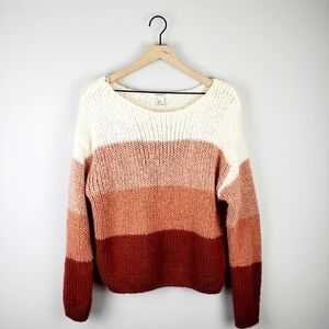 Forever 21 Contemporary Striped Sweater Small